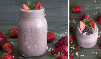 Batido de fresa y platano para Thermomix